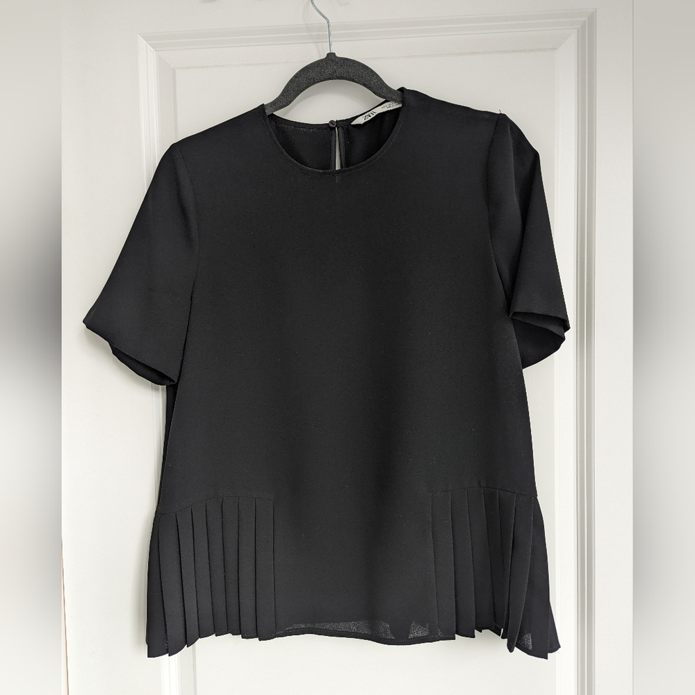 Zara Pleated Hem Top